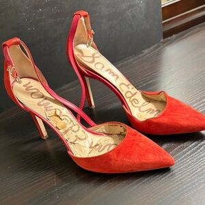 Sam Edelman Vibrant Red Pointed Heels